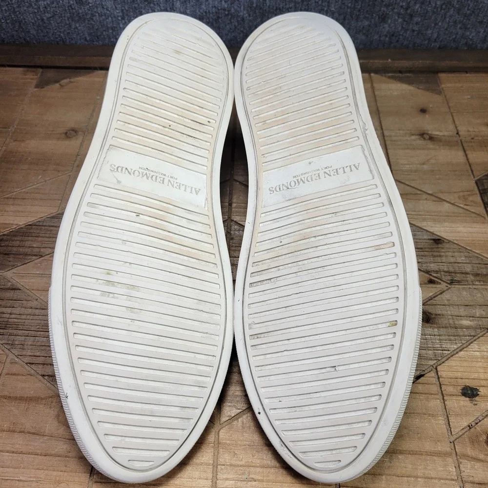 Allen Edmonds Mens 11 D Courtside White Leather Shoes Sneakers Lace Up‎ 3580 - Picture 11 of 16